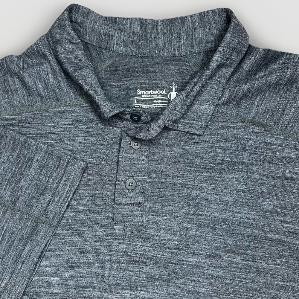 Smartwool Polo Shirt Men Large Merino Wool Sport 150 Golf Performance Stretch